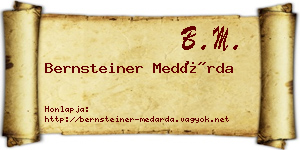 Bernsteiner Medárda névjegykártya